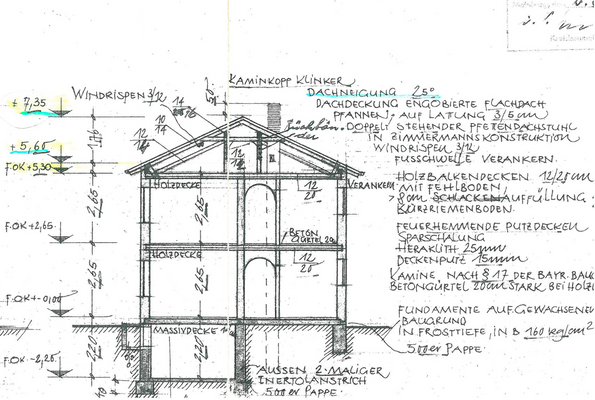 Bestandsplan: Schnitt 2