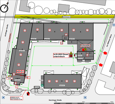 Grundriss aus Feuerwehrplan