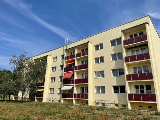 Hinteransicht mit Balkonen