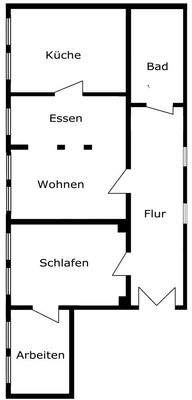 Gabelentzstraße 2a - 3. OG rechts - Grundriss
