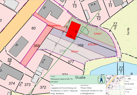 Flurkarte Bebauungsoption