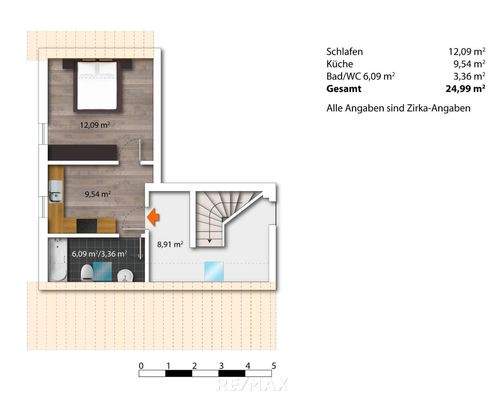 Grundriss Wohnung 3.