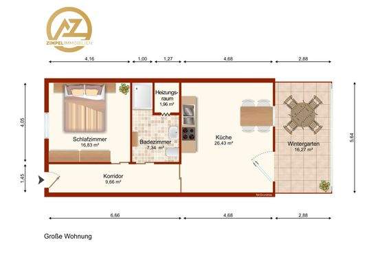 Grundriss große Wohnung