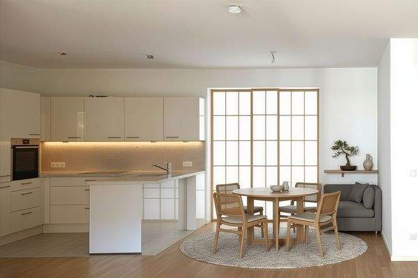 Küche/ Essbereich (virtuell möbliert)