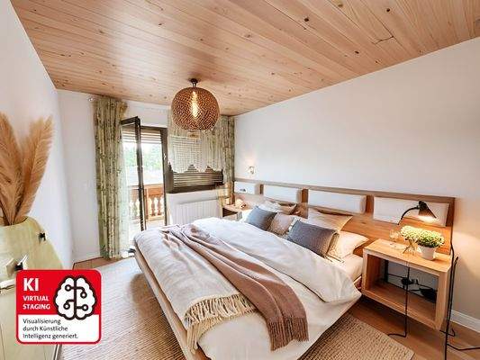 Schlafzimmer mit Balkon OG