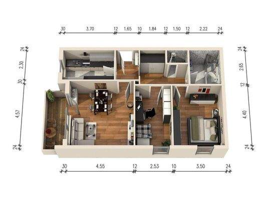 Grundriss Ansicht-SÜD