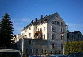 Hinteransicht Haus Innenhofbereich