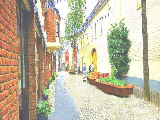 Beginn der City nahe der TG