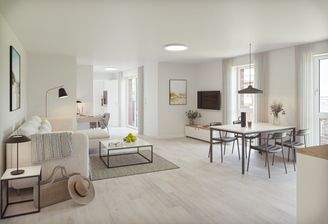 Wohn-Essbereich in Wohnung 12