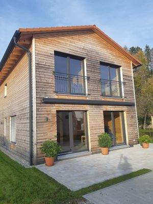 Holzhaus Südwestansicht