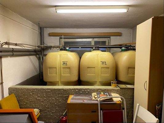 Öllager im Erdgeschoß