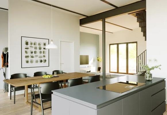 Blick ins Esszimmer Visualisierung