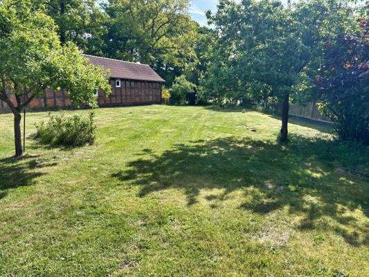 Blick ins Grundstück