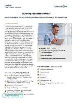 Nutzungsdauergutachten Info