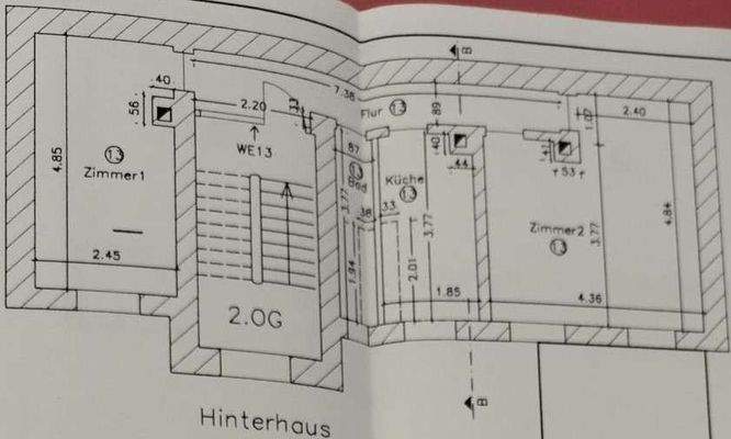 Grundriss Hinterhaus 2 OG