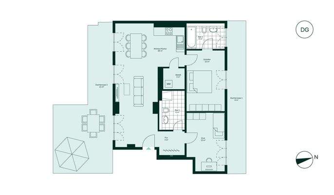 Komfortabler Grundriss