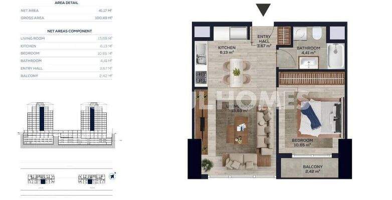 Apartments in a Complex Near Metro Station in Umraniye Istanbul
