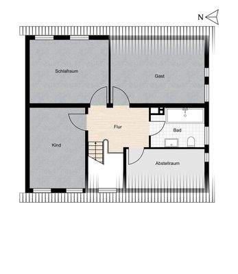 Obergeschoss (Grundriss nicht maßstabsgerecht)