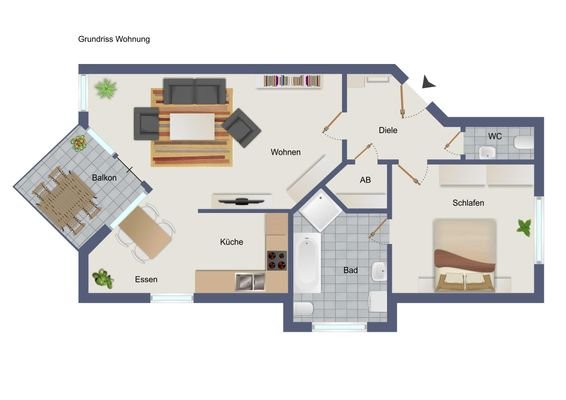 Grundriss Wohnung