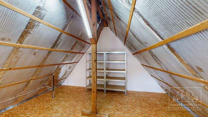 Dachboden mit Dämmung