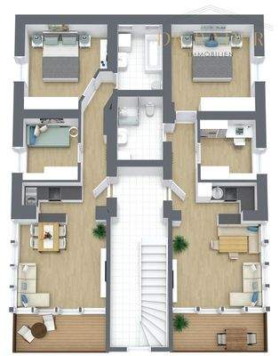 3D Grundriss Erdgeschoß