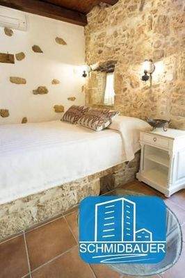 Kreta, Sivas: Traditionelles Steinhaus mit Swimmingpool