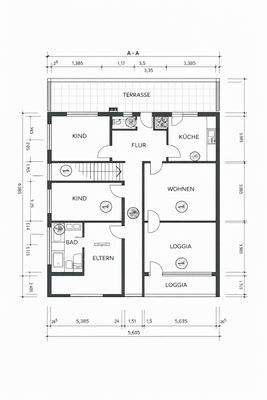 Grundriss Spitzboden
