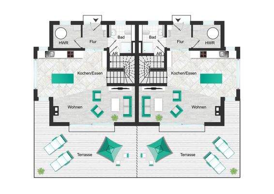 Erdgeschoss- Grundriss