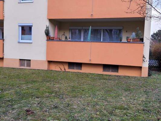 Blick auf die Loggia