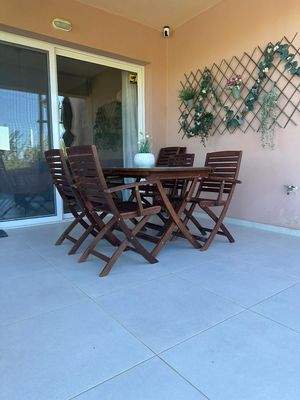 Kreta, Maleme: Erdgeschosswohnung zu verkaufen, nur wenige Schritte vom Strand entfernt