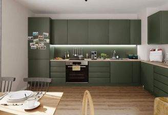 Die offene Wohnküche lädt zum gemeinsamen Kochen e