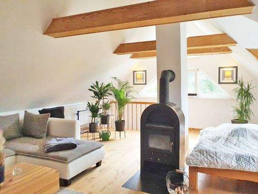 Wohn- und Schlafzimmer Dachgeschoss