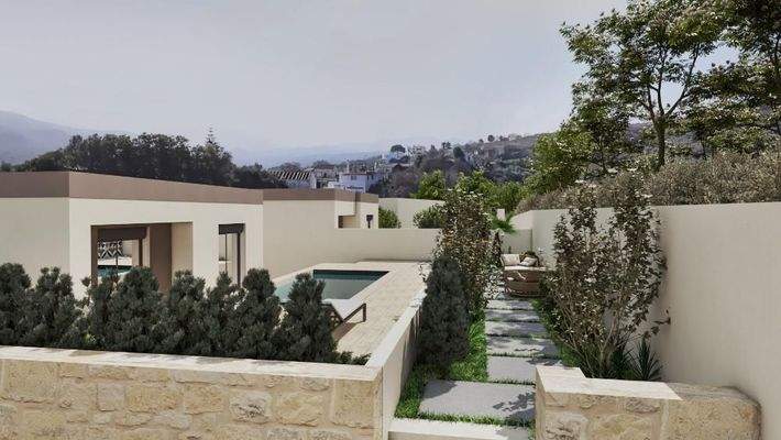 Kreta, Drakona: Neubau-Projekt! Einfamilienhaus mit Pool zu verkaufen