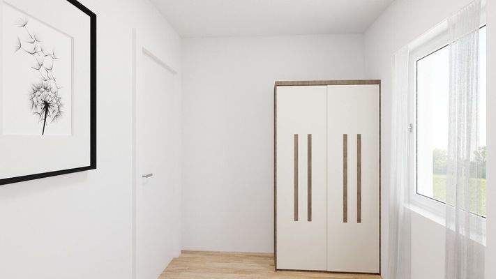 Visualisierung Whg 8 Windfang Garderobe
