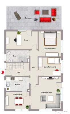Erdgeschoss - nicht maßstabsgerecht