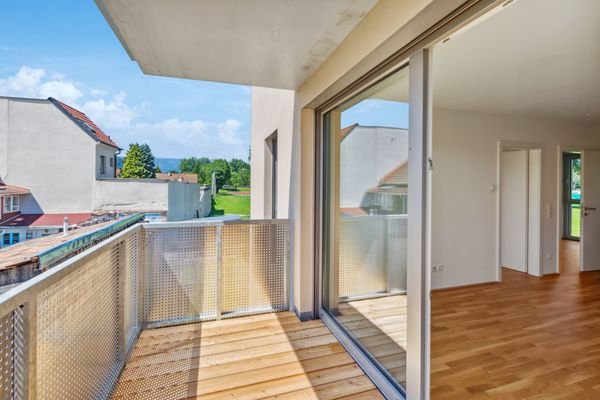 Balkon mit Blick am Scheeberg