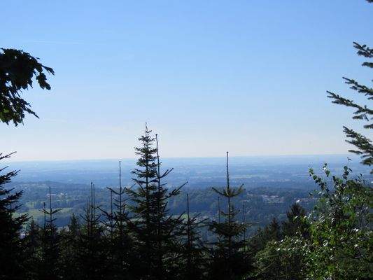 Blick vom Grundstücksrand ins Donautal 