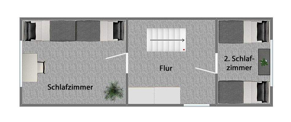 Grundriss Dachgeschoss (nicht maßstabsgetreu)