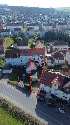 Drohnenansicht Grundstück, rückwärtige Ansicht