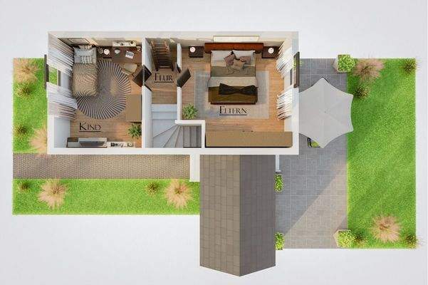 Obergeschoss - Visualisiert