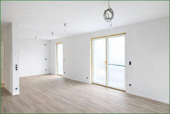 Wohn- und Essbereich mit Vorschlag für den Boden