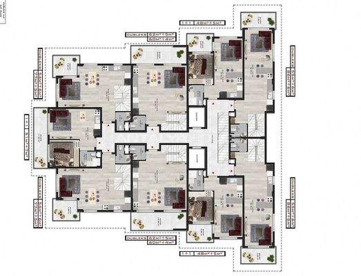 Luxury Apartments with Unique View in Alanya Kargicak