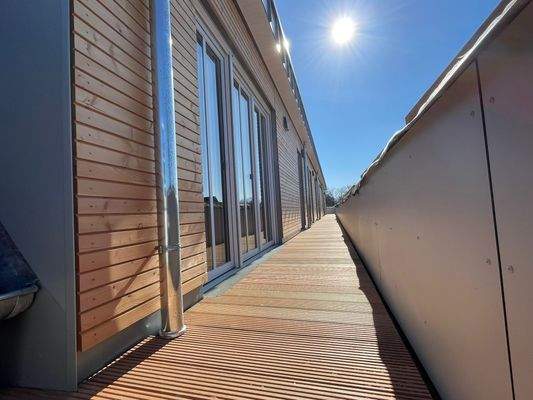 Blick auf die Dachterrasse