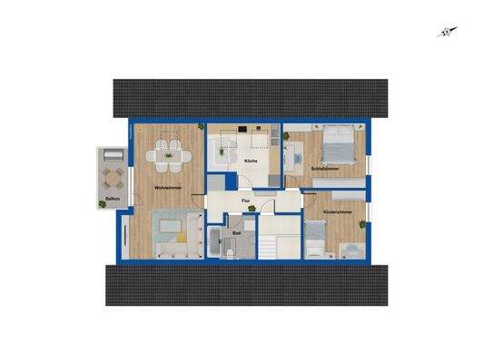 Grundriss Dachgeschoss 