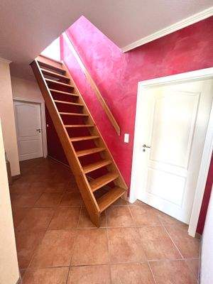 Treppe ins Dachstudio