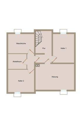 Grundriss-Skizze Kellergeschoss