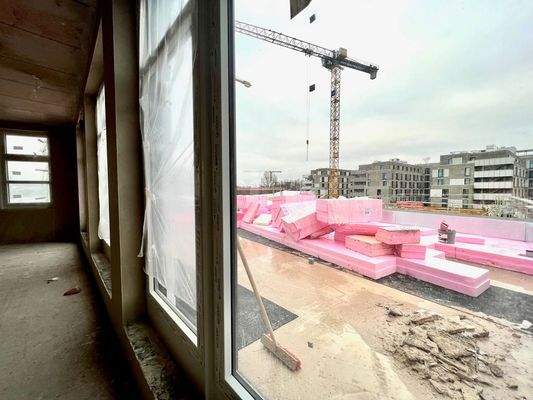 Blick auf die Dachterrasse