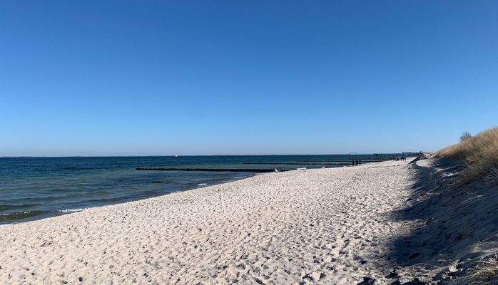 ...kilometerlang bis zum Graswarder oder zur Steilküste