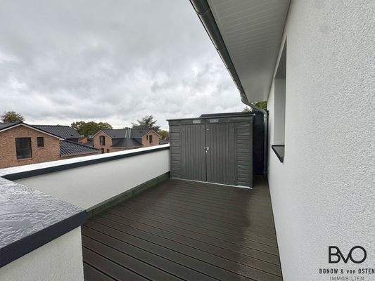 Abstellraum auf der Dachterrasse