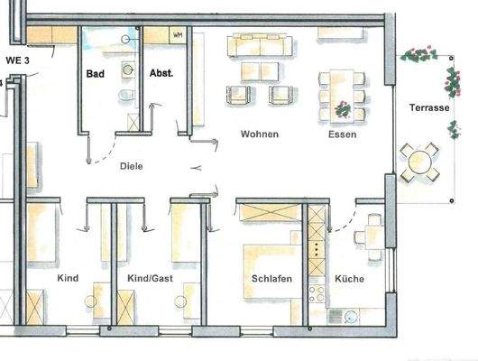 Grundriss WE 3